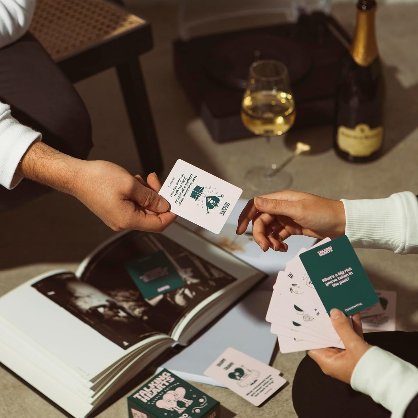 Talking Hearts – Couples Conversation Card Game (200 Questions)