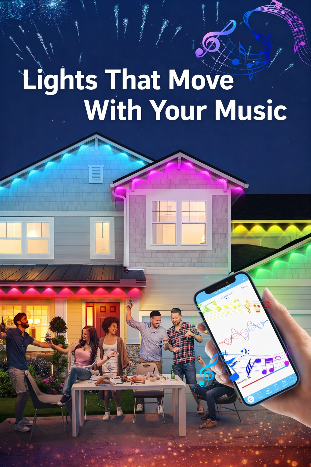 Smart RGB Outdoor LED Lights (30 Meters)