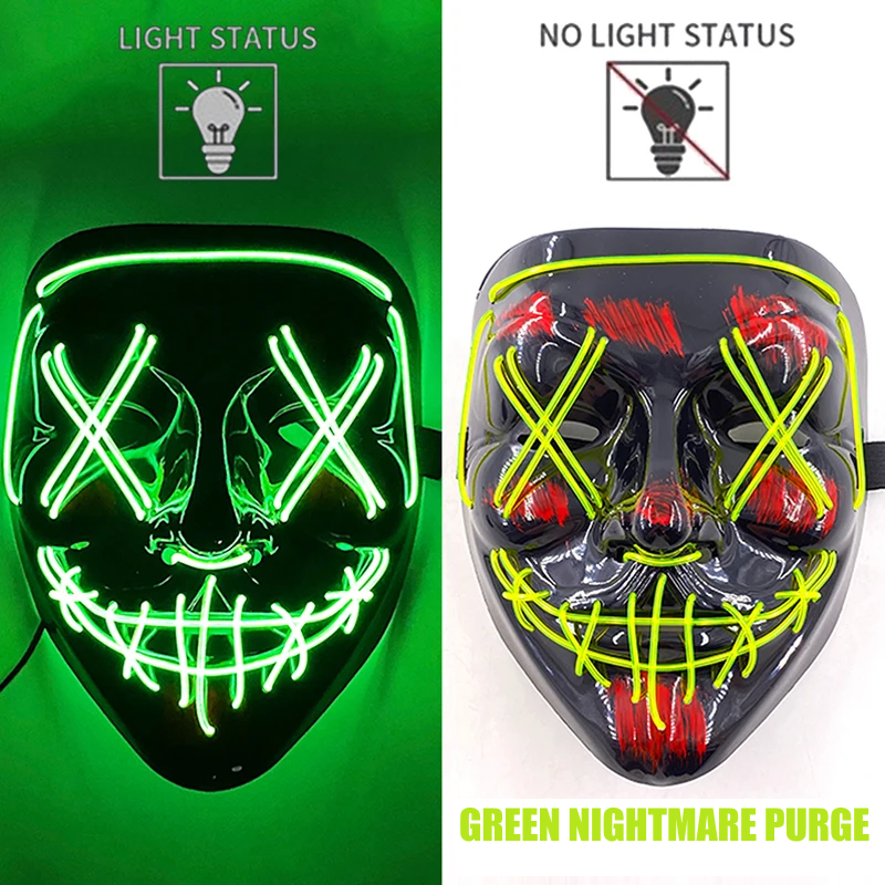 Neon LED Purge Mask