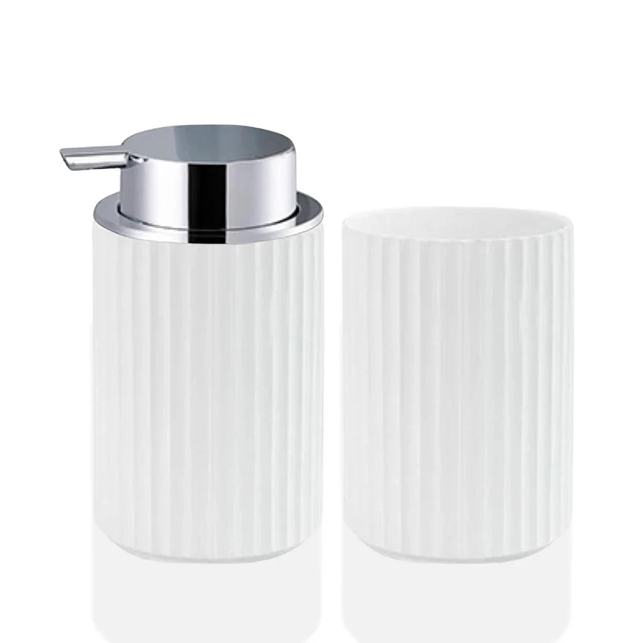 Elegant Foam Soap & Toothbrush Holder Set