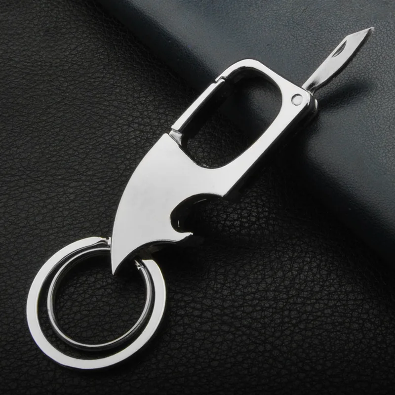 Multifunctional Keychain for Men – Carabiner, Knife & Bottle Opener