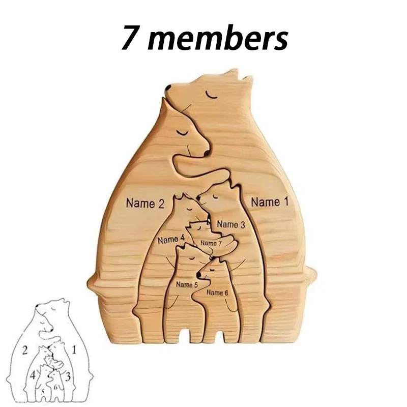 Personalized Bear Family Puzzle