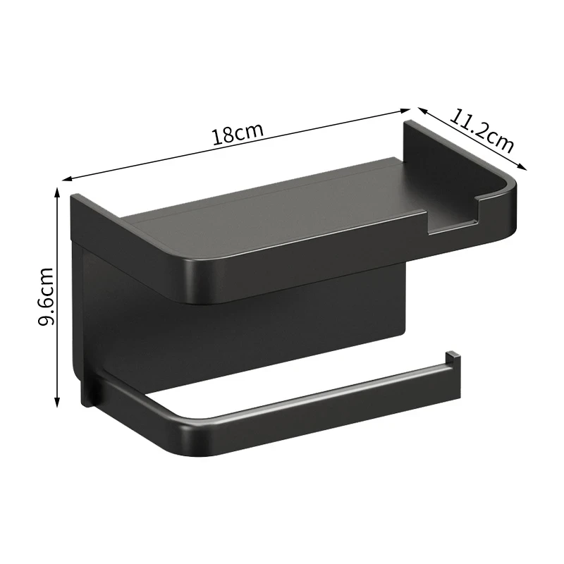 Modern Toilet Paper Holder with Storage for Phones & Small Items