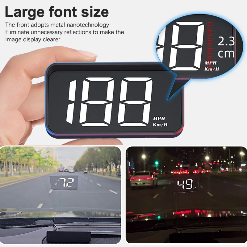 Digital Head-Up Display KM/H Projector for Cars