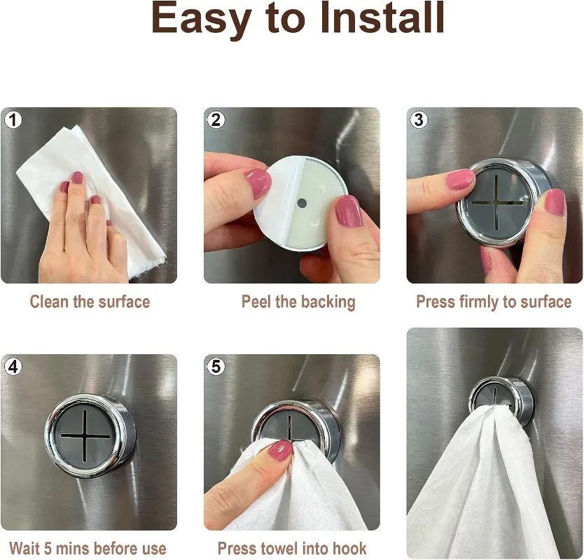 Self-Adhesive Towel & Cloth Holder (4PCS)