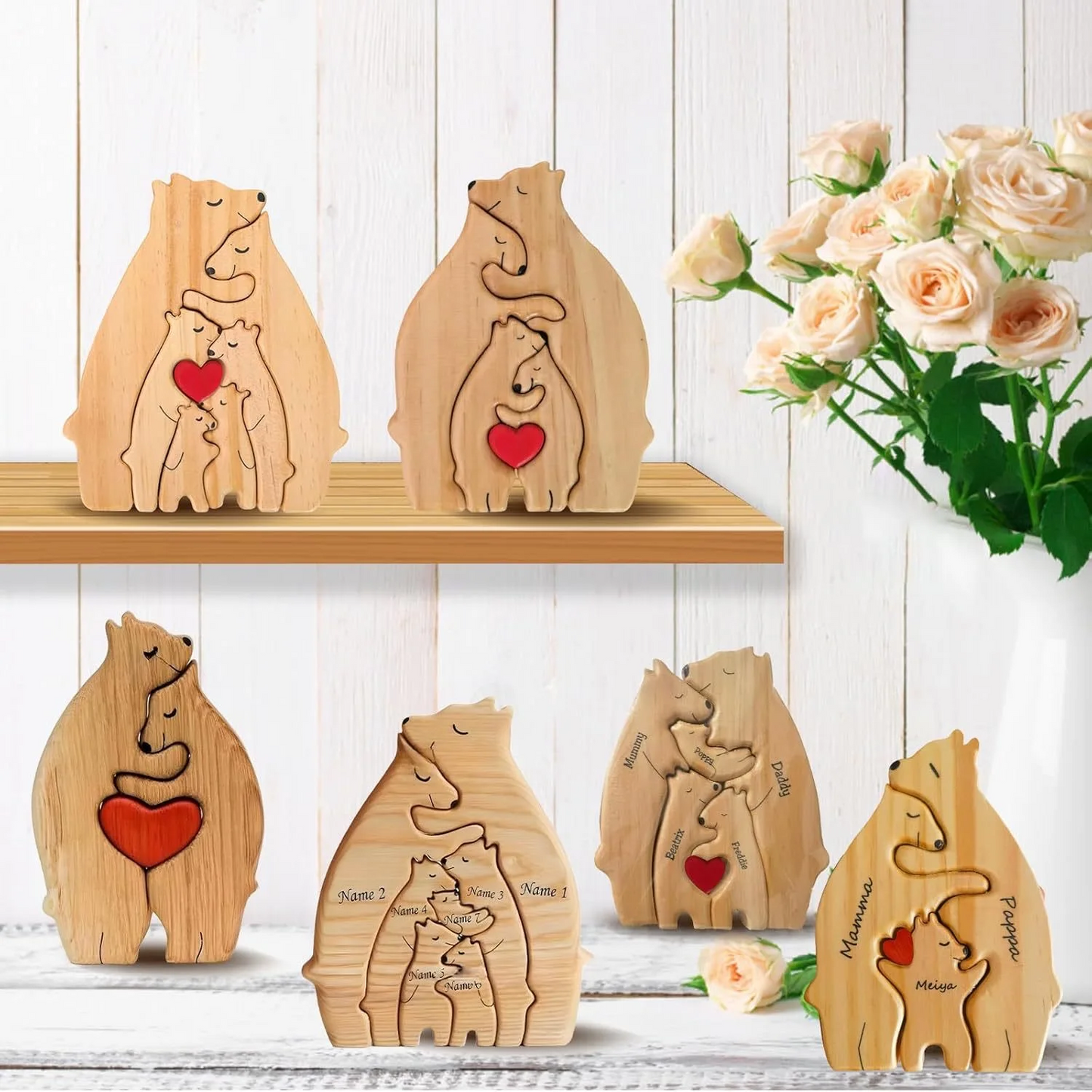 Personalized Bear Family Puzzle