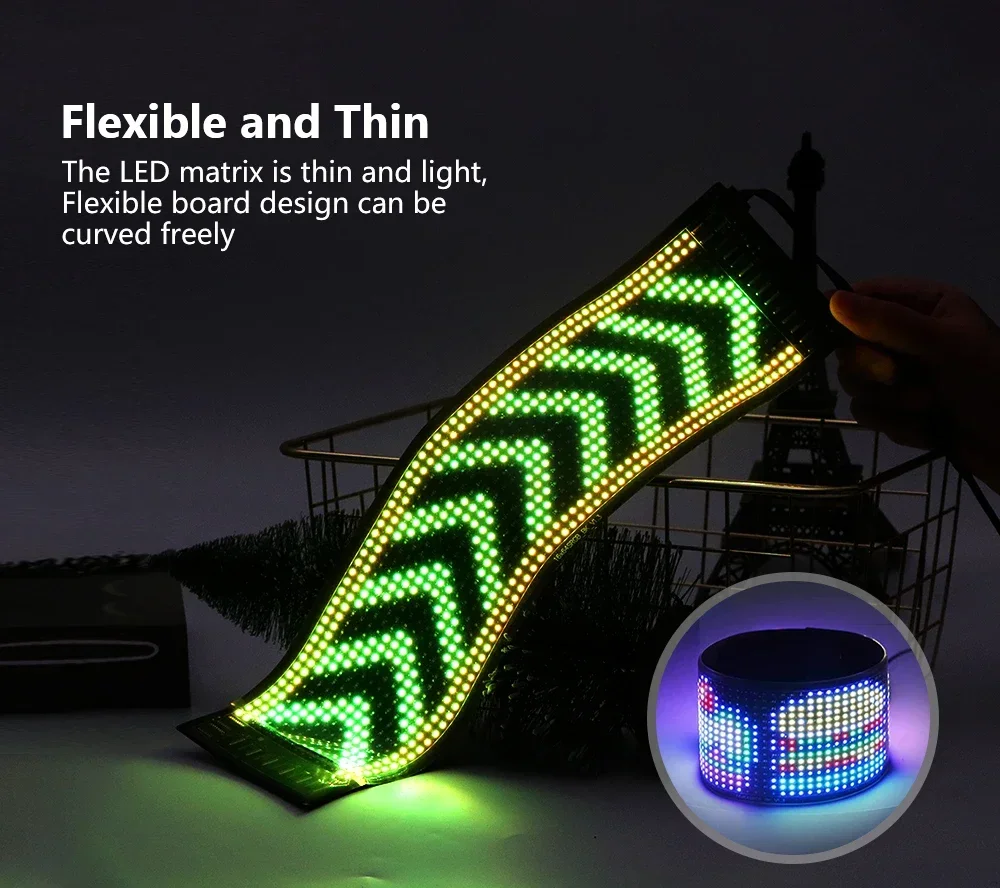 Bluetooth LED Pixel Car Sign