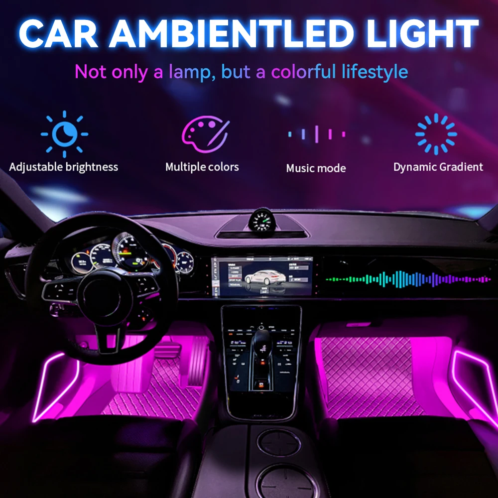 Car Ambient LED Lights with APP Control