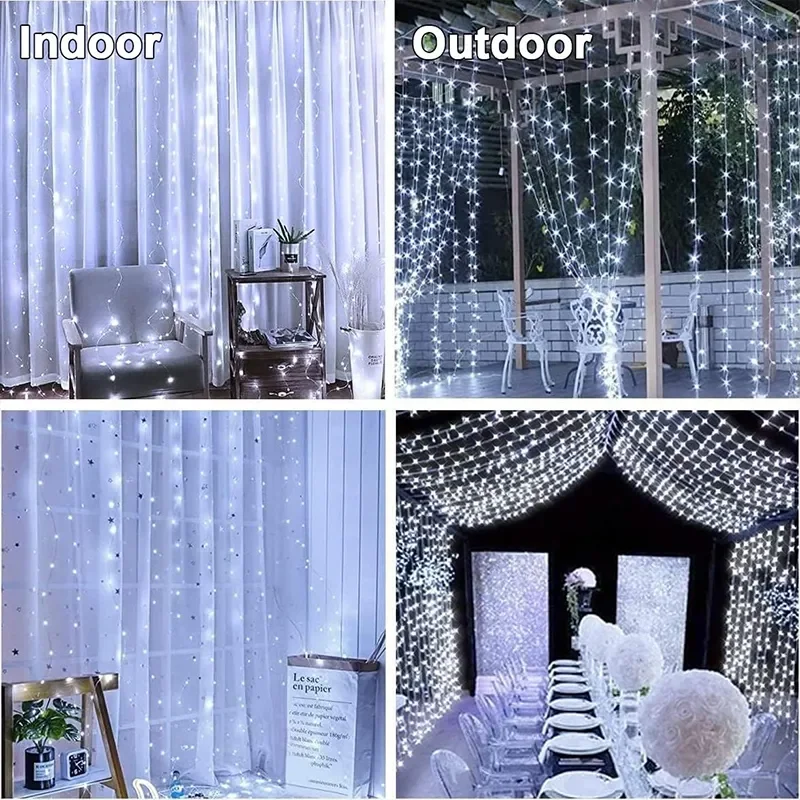 3M LED Curtain String Lights