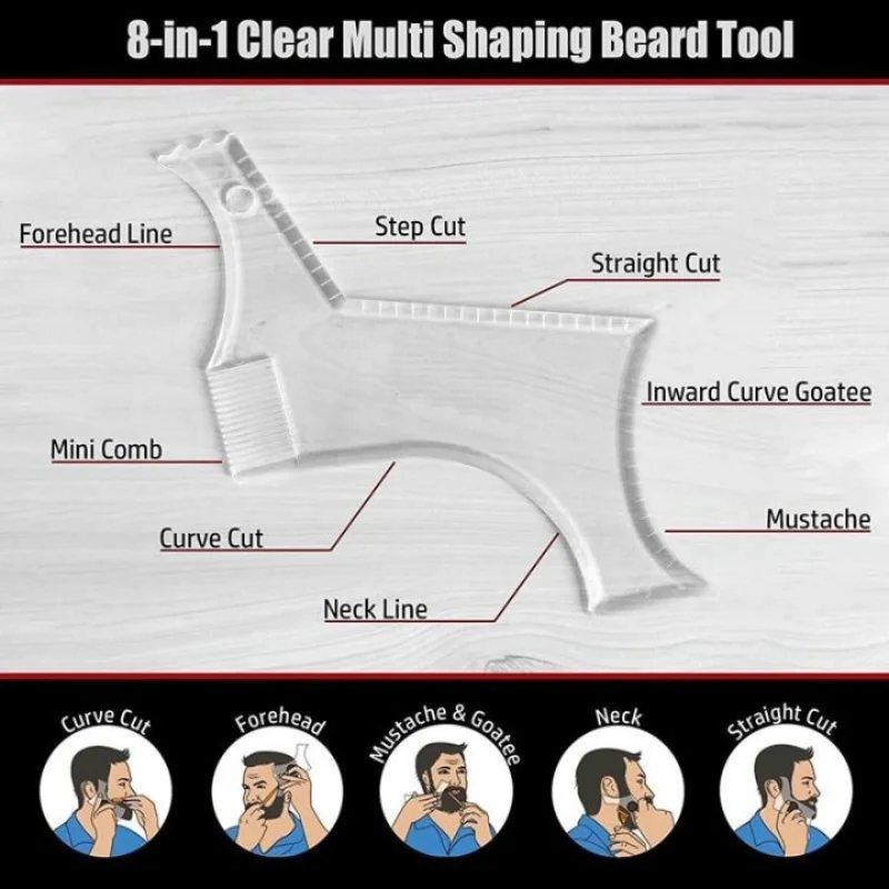 Beard Shaping Comb for Sharp Lines