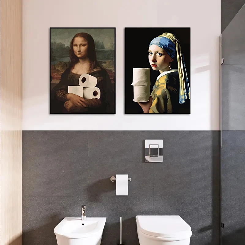 Humorous Washroom Wall Art