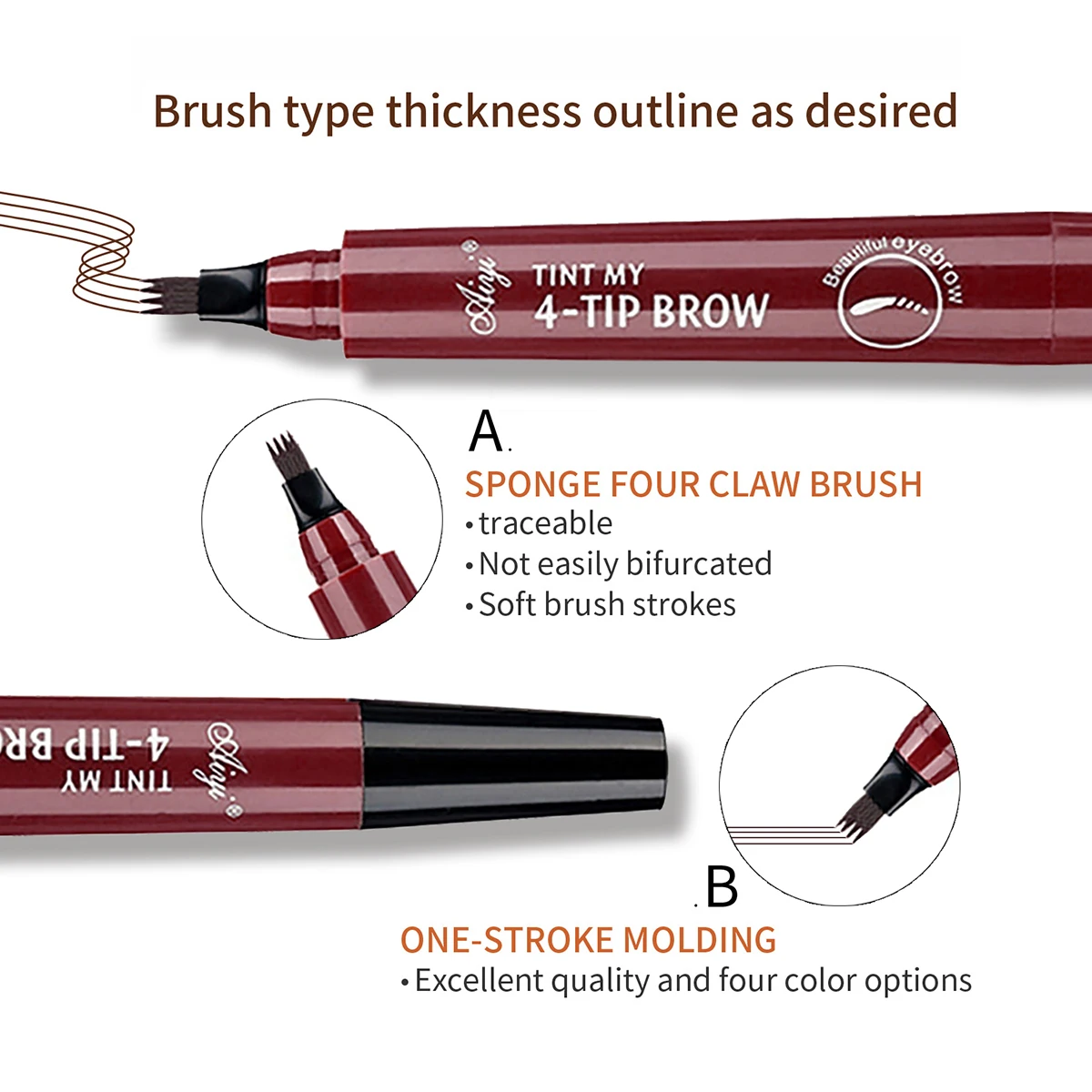 4-Fork Microblading Eyebrow Pen
