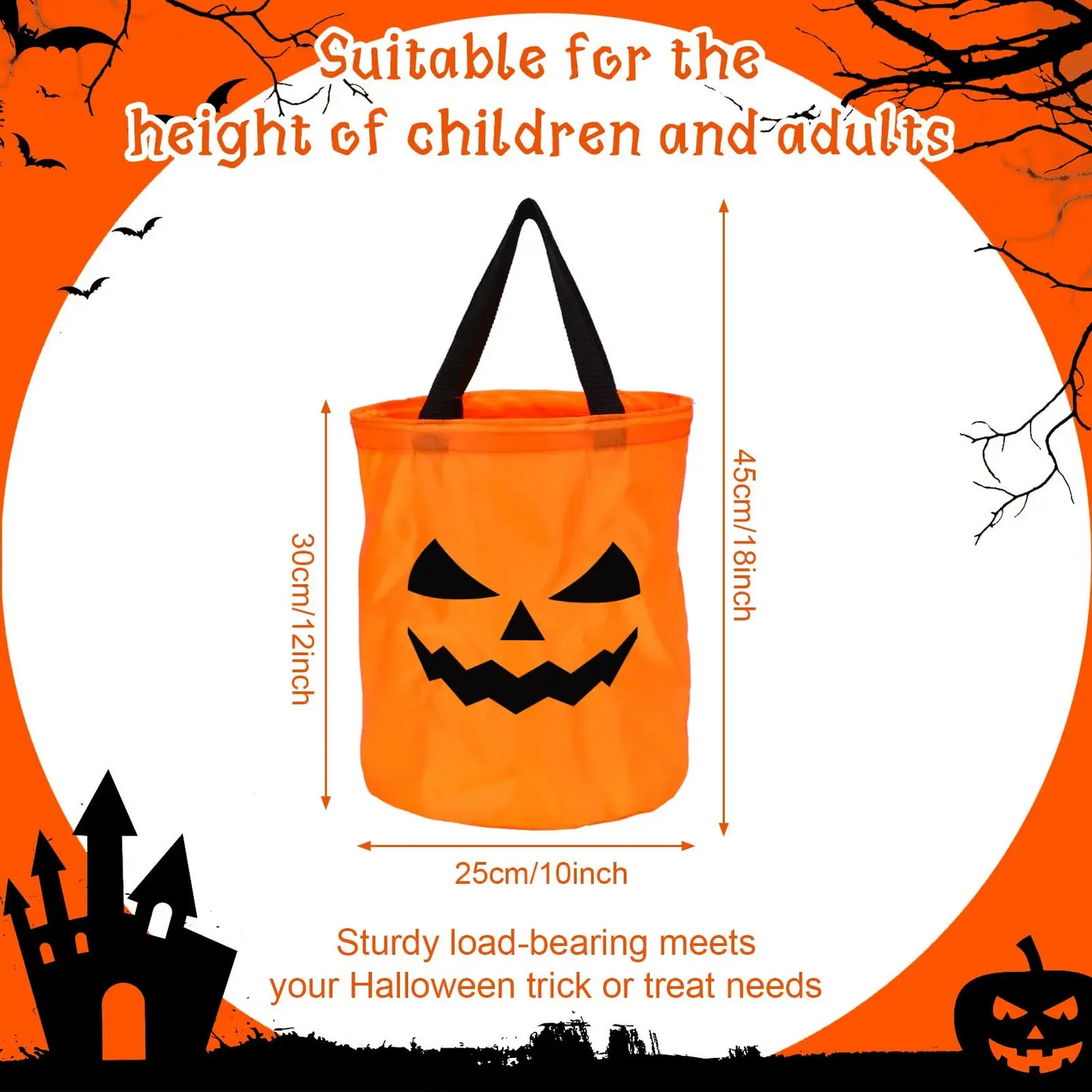 LED Pumpkin Trick or Treat Bucket
