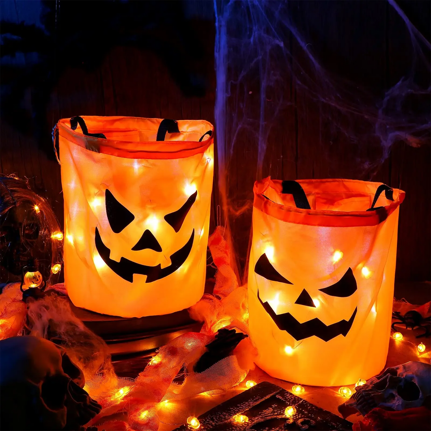 LED Pumpkin Trick or Treat Bucket