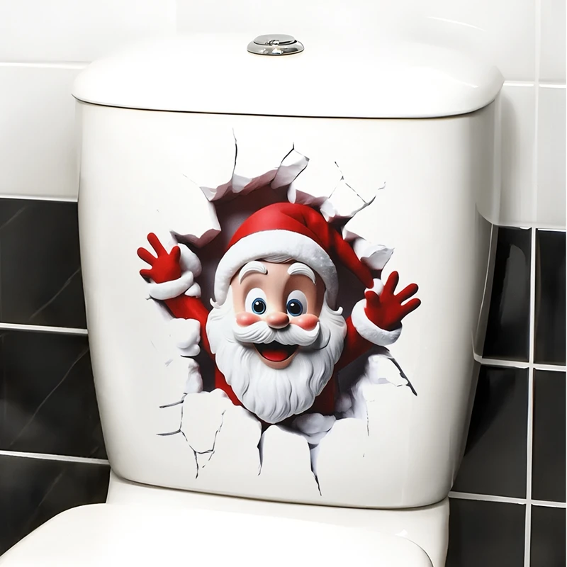 Christmas Snowman Toilet Sticker