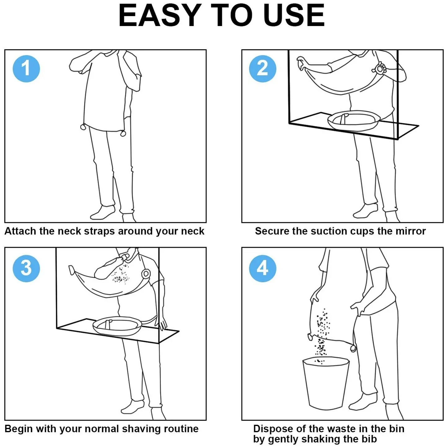 Beard Trimming Apron Catcher