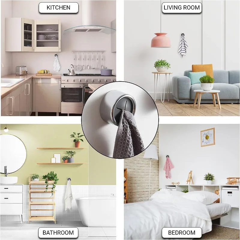 Self-Adhesive Towel & Cloth Holder (4PCS)