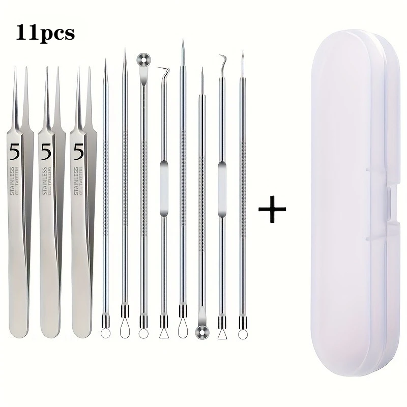 Stainless Steel Blackhead Remover Kit with Portable Case