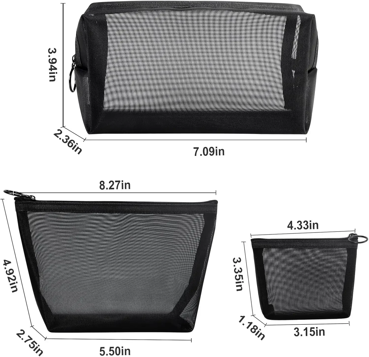 3PC Cosmetic Bags Set
