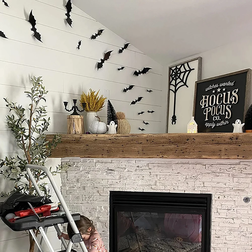 3D Halloween Bats Wall Decorations