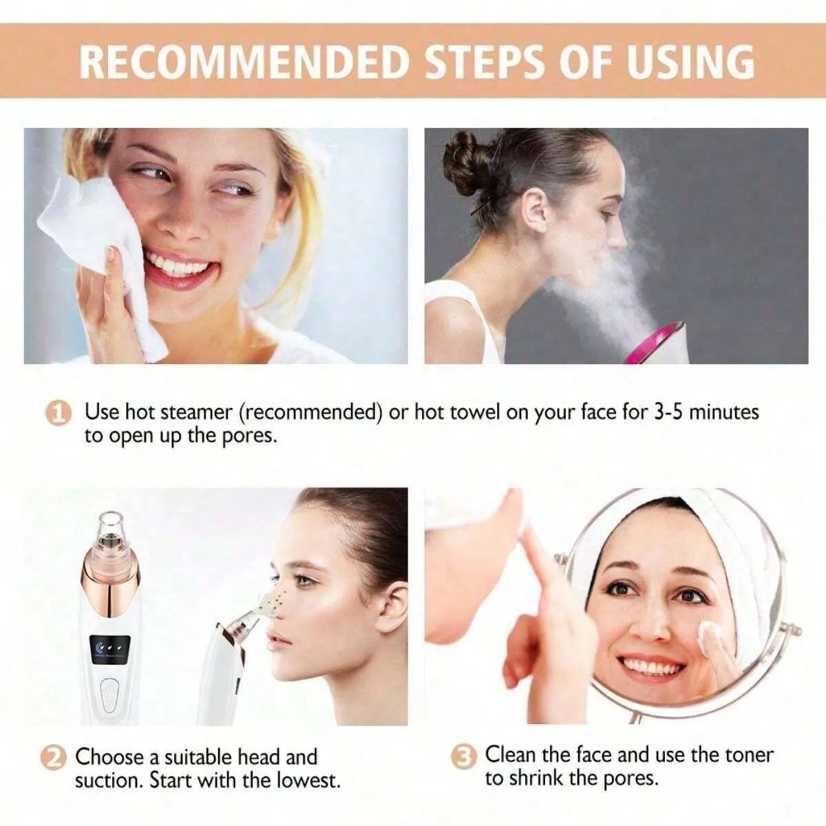 Facial Pore Vacuum for Blackhead & Acne Care