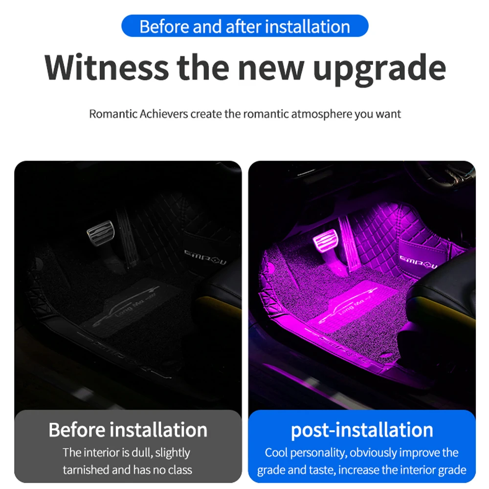 Car Ambient LED Lights with APP Control
