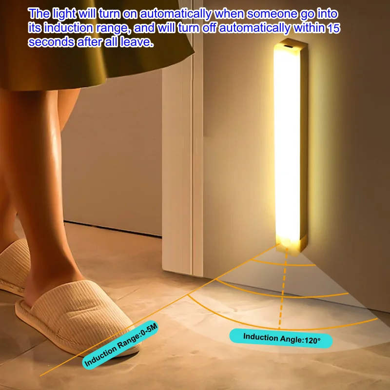 Motion Sensor LED Bar Light - 3 Colors in 1 Lamp