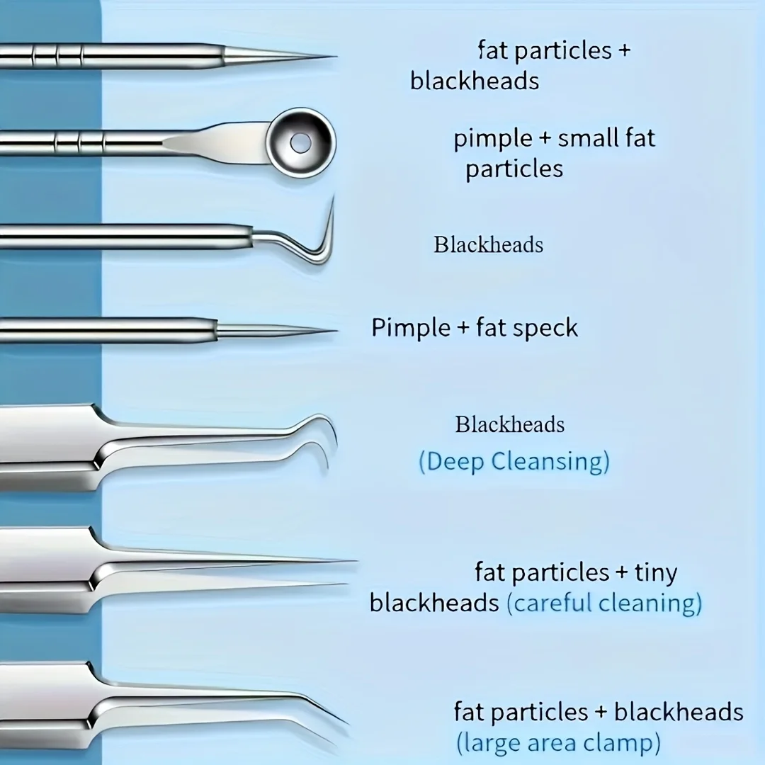 Stainless Steel Blackhead Remover Kit with Portable Case