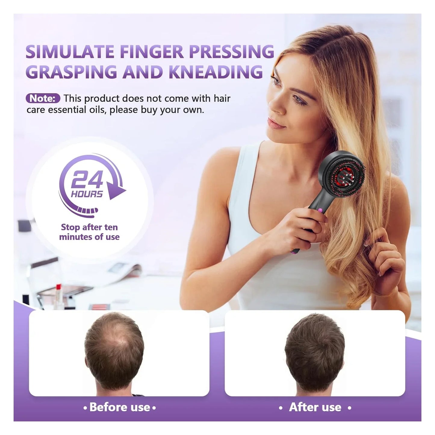 Scalp Renewal Massage Comb with Oil Applicator