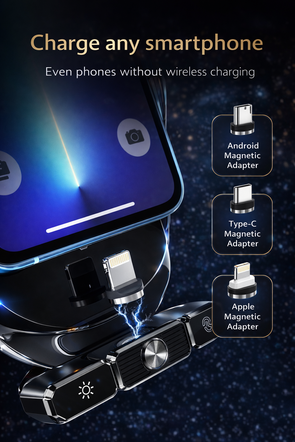 Magnetic Wireless Car Charger For iPhone & Samsung