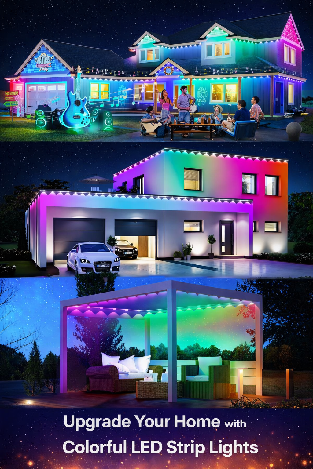 Smart RGB Outdoor LED Lights (30 Meters)