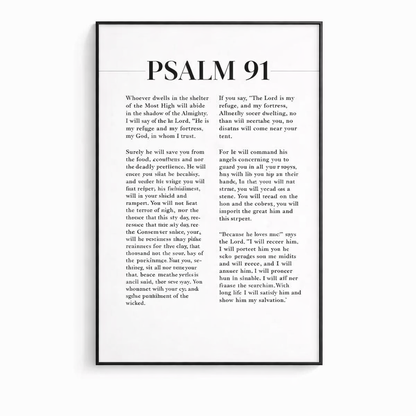 Psalm 91 Scripture Wall Art