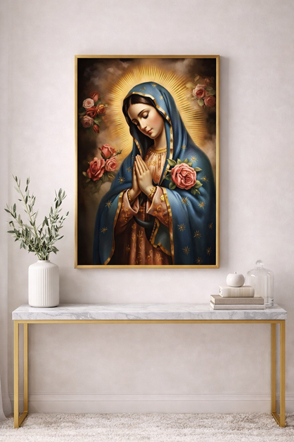 Vintage Virgin Mary & Jesus Wall Art