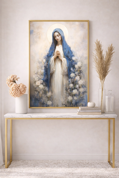 Vintage Virgin Mary & Jesus Wall Art