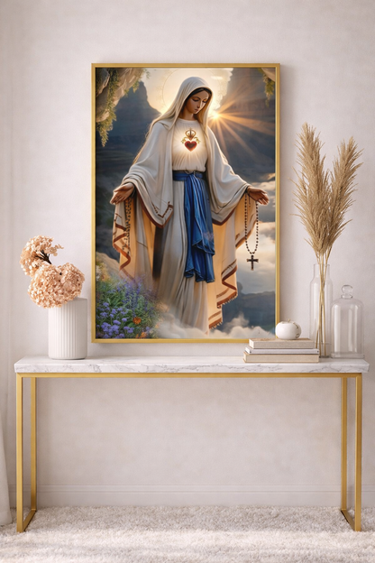 Vintage Virgin Mary & Jesus Wall Art