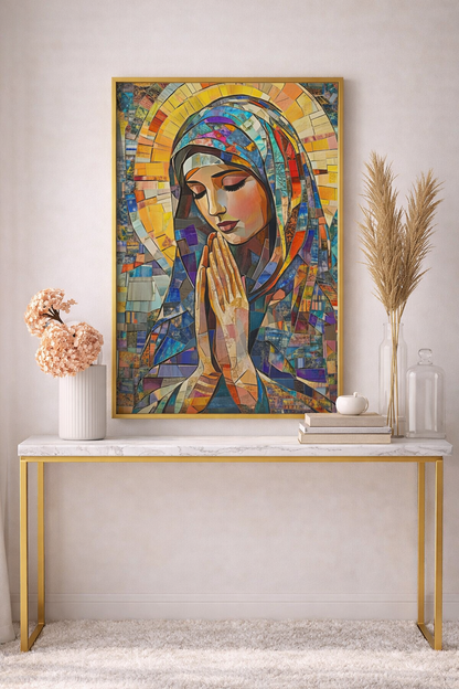 Vintage Virgin Mary & Jesus Wall Art