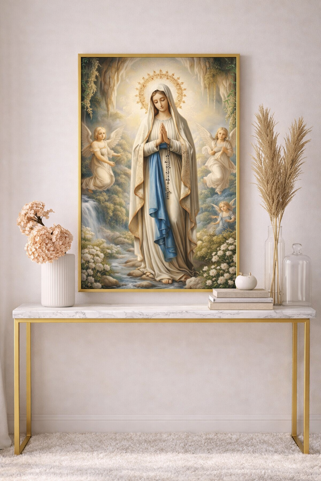 Vintage Virgin Mary & Jesus Wall Art