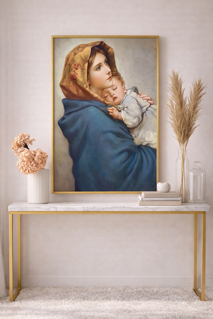Vintage Virgin Mary & Jesus Wall Art
