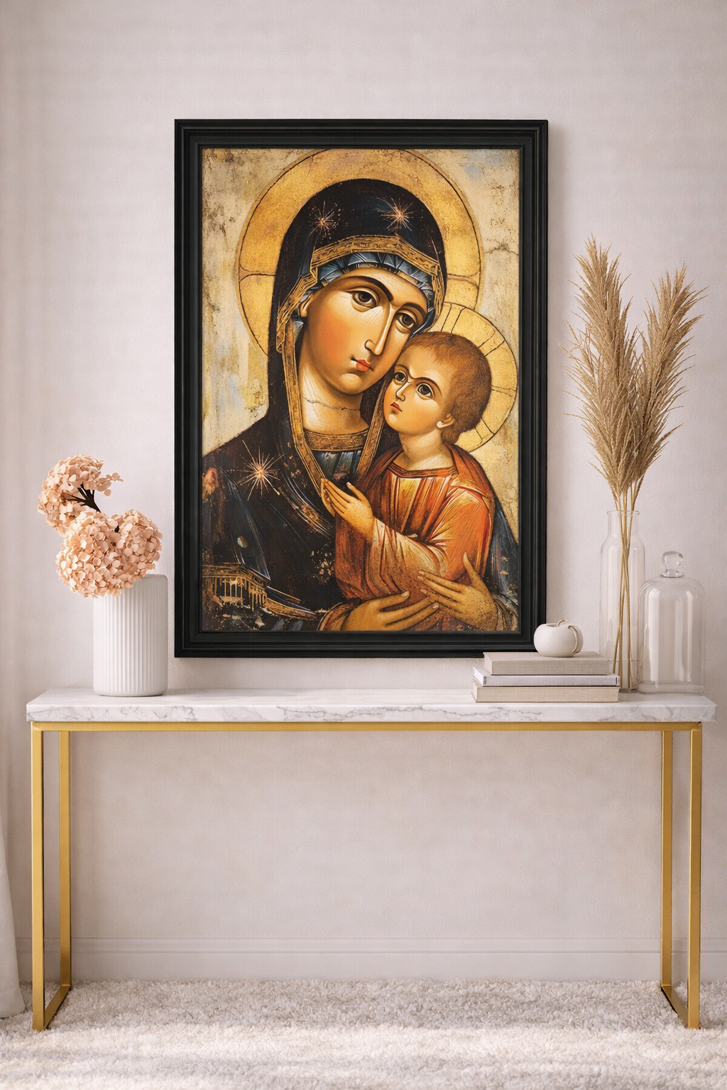 Vintage Virgin Mary & Jesus Wall Art