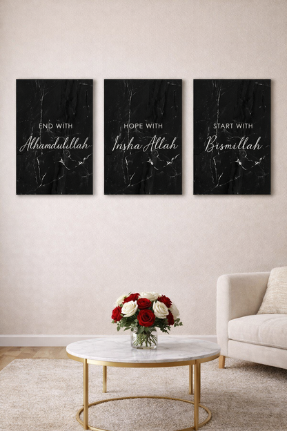 Elegance 3-Piece Islamic Wall Art Set