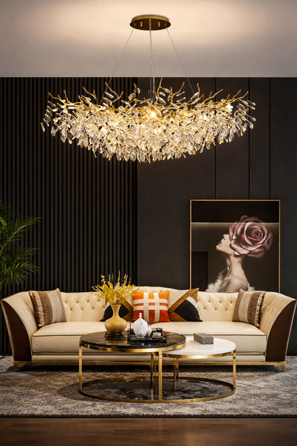 Luxury Gold Crystal LED Chandelier