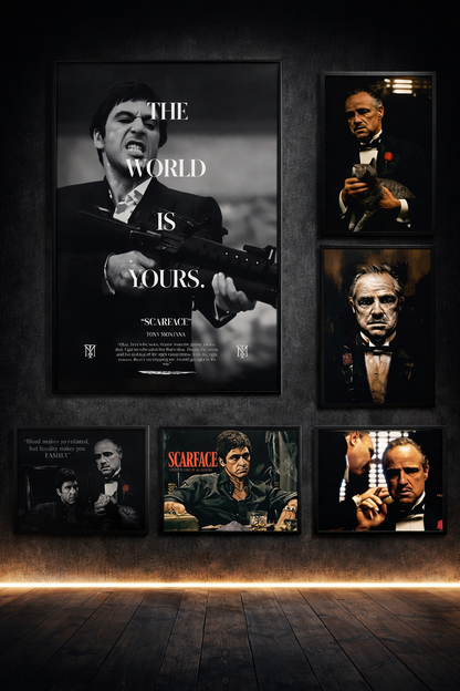 Scarface & Godfather Wall Poster