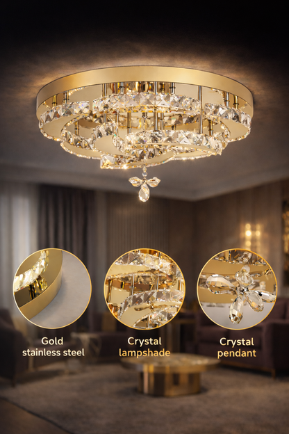 Modern Crystal Flower Chandelier