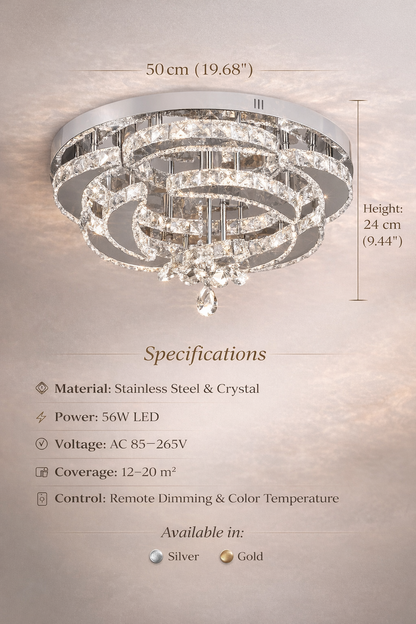 Modern Crystal Flower Chandelier