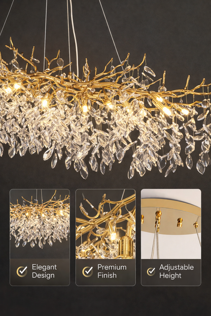 Luxury Gold Crystal LED Chandelier