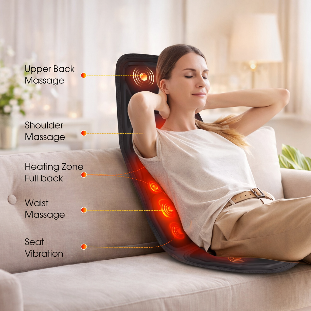 Full-Body Electric Massage Cushion with Heat