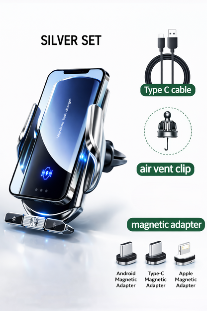 Magnetic Wireless Car Charger For iPhone & Samsung