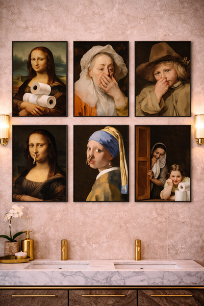 Humorous Washroom Wall Art
