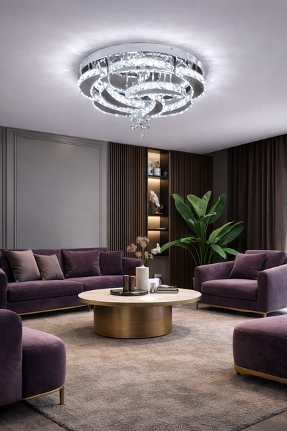 Modern Crystal Flower Chandelier