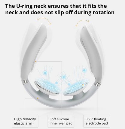 Portable neck massager with heat and vibration